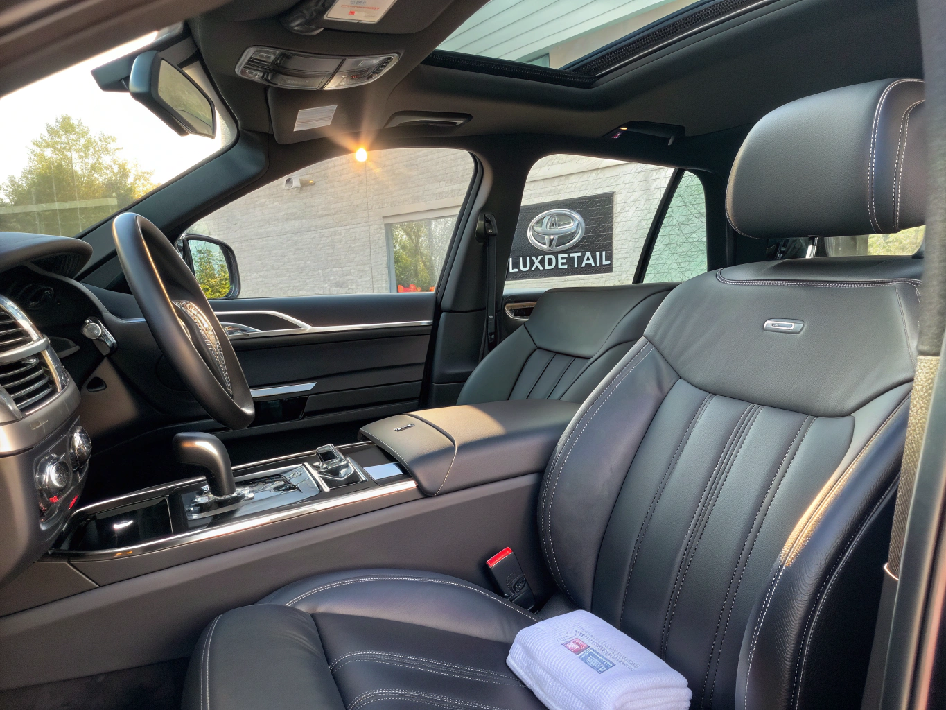 Luxury car interior detailing